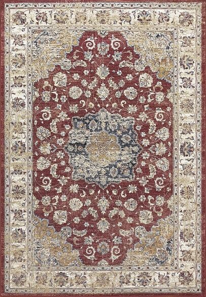 Dynamic Rugs ANCIENT GARDEN 57559-1464 Red and Ivory